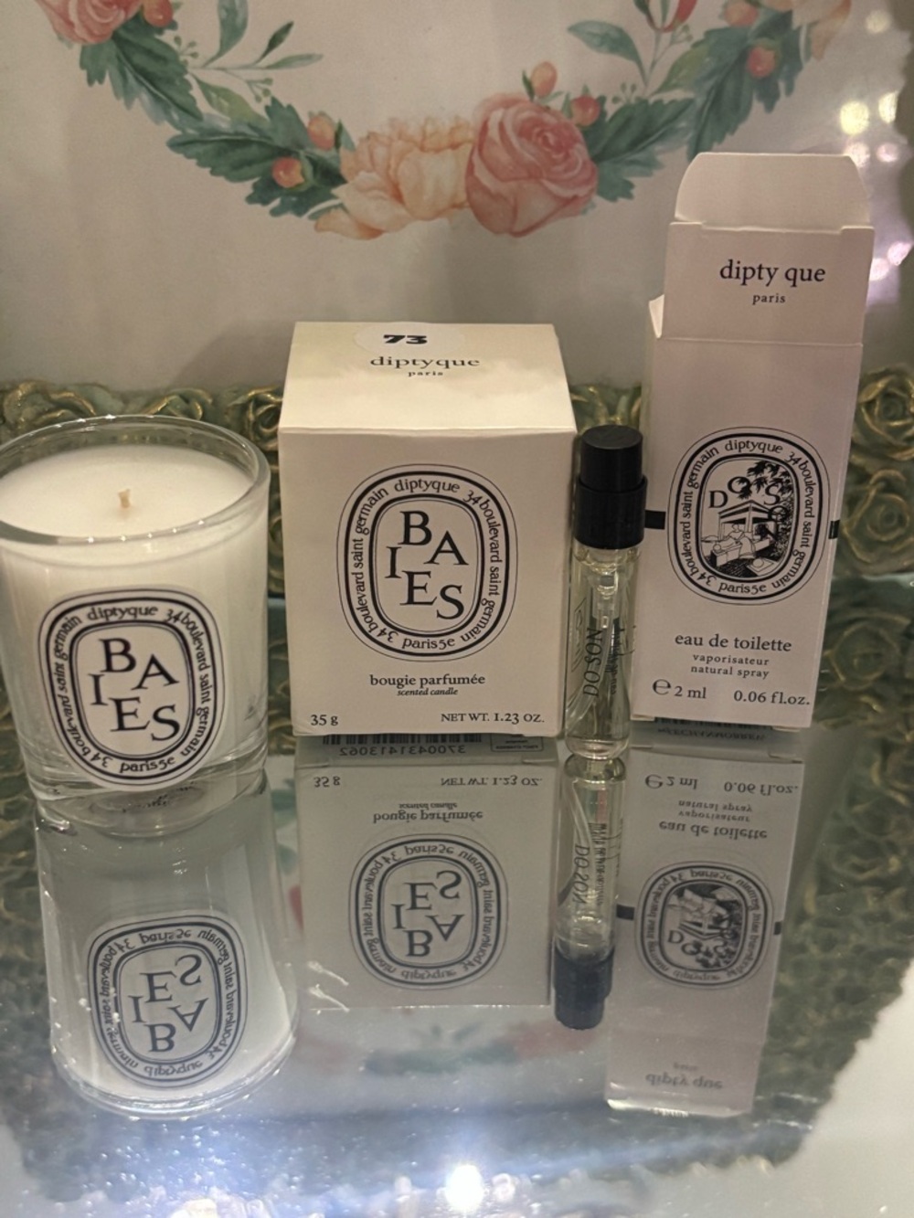diptyque White Baies Candle set